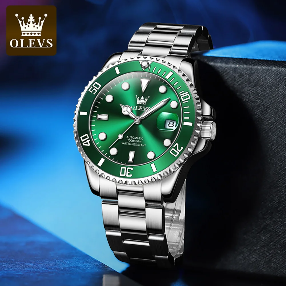 Olevs Men Fashion Waterproof Luminous Quartz Watch