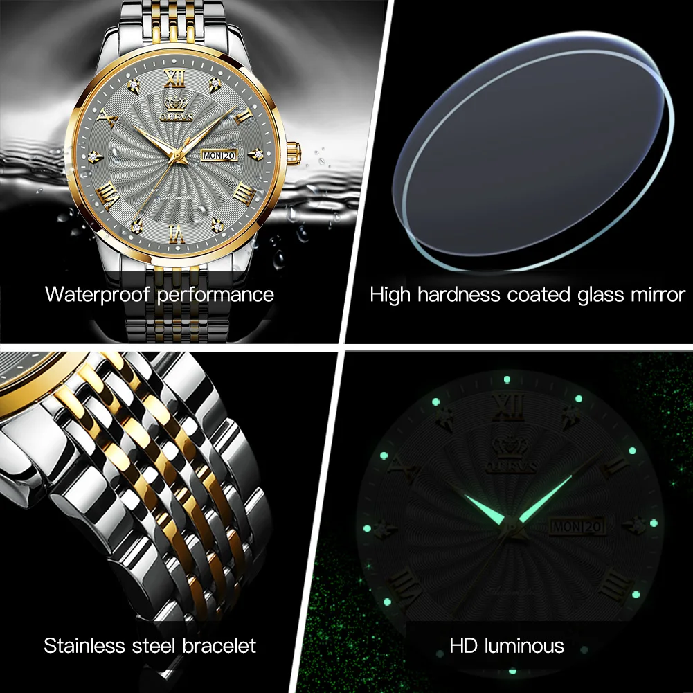 OLEVS Couple Watches Luxury Gift Set 6630