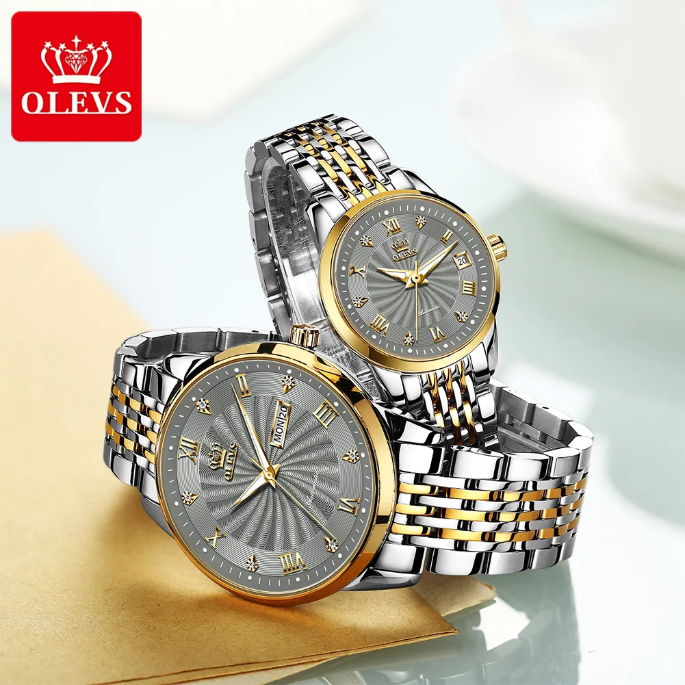 OLEVS Couple Watches Luxury Gift Set 6630