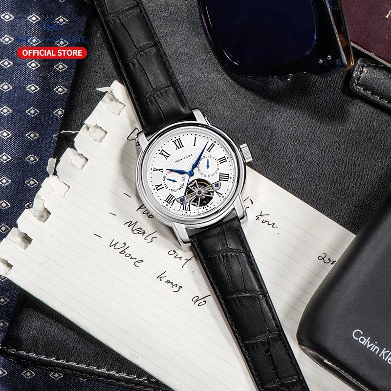 Seagull Mechanical Watch Multi-Function Hollow Flywheel