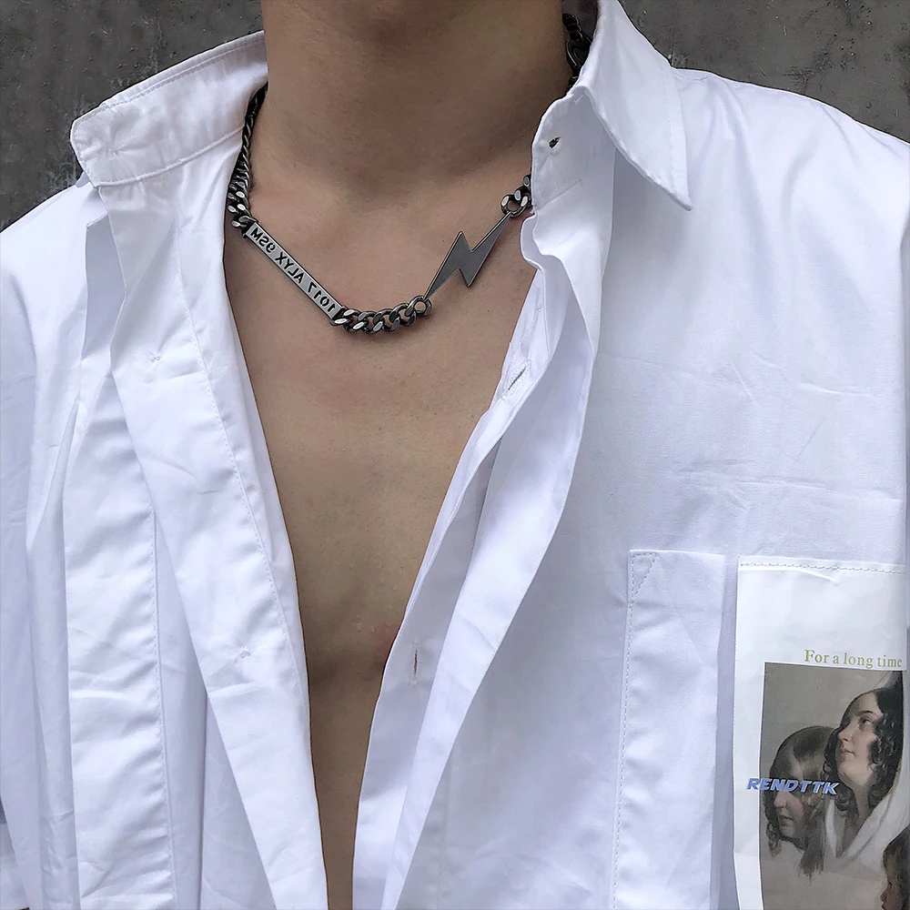1017 ALYX 9sm Lightning Hero Chain Necklace Hip Hop