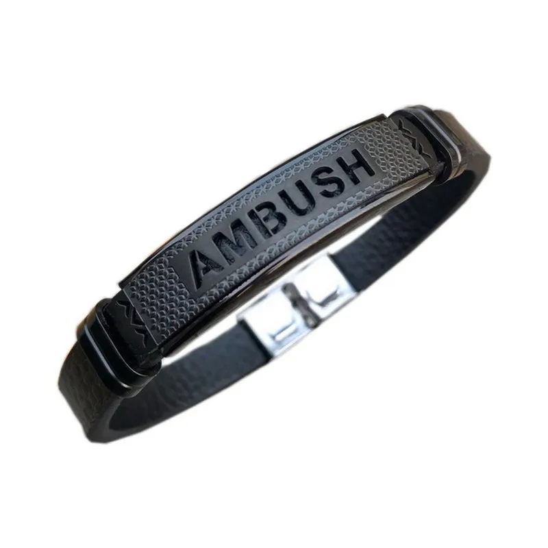 AMBUSH Titanium Steel Leather Bracelet