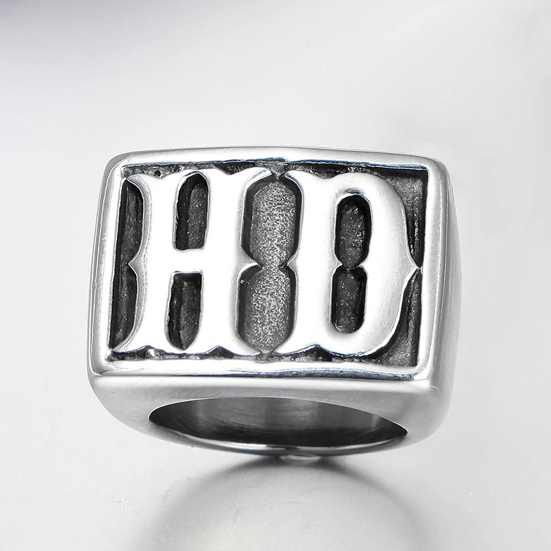Men's Punk HDMC Ring Stainless Steel Biker Style