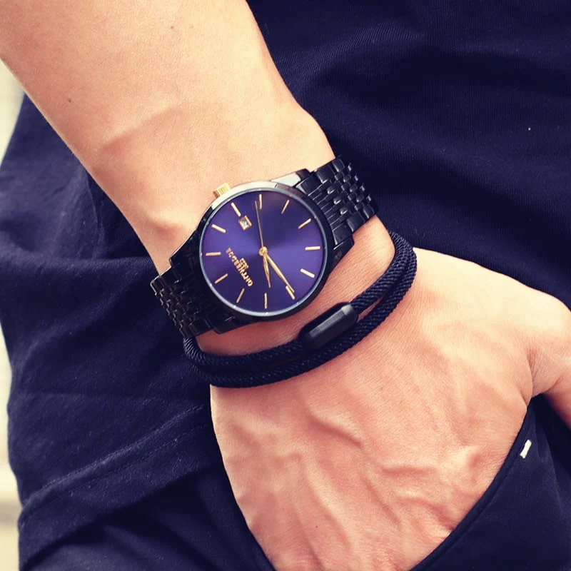Mens Fashion Rope Bracelet with Magnet Clasp