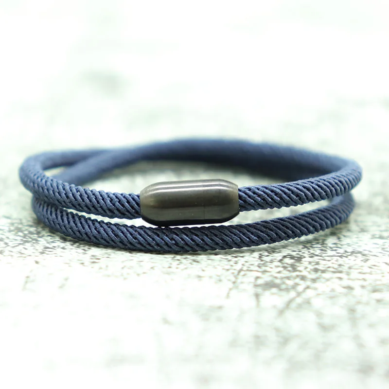 Mens Fashion Rope Bracelet with Magnet Clasp