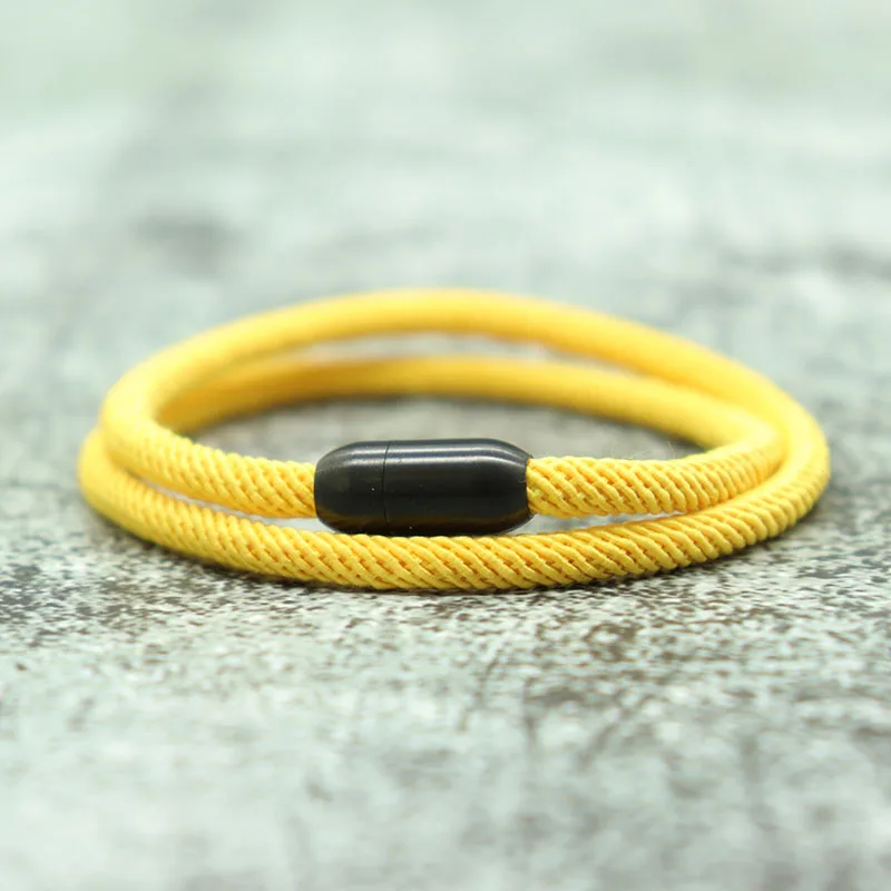 Mens Fashion Rope Bracelet with Magnet Clasp
