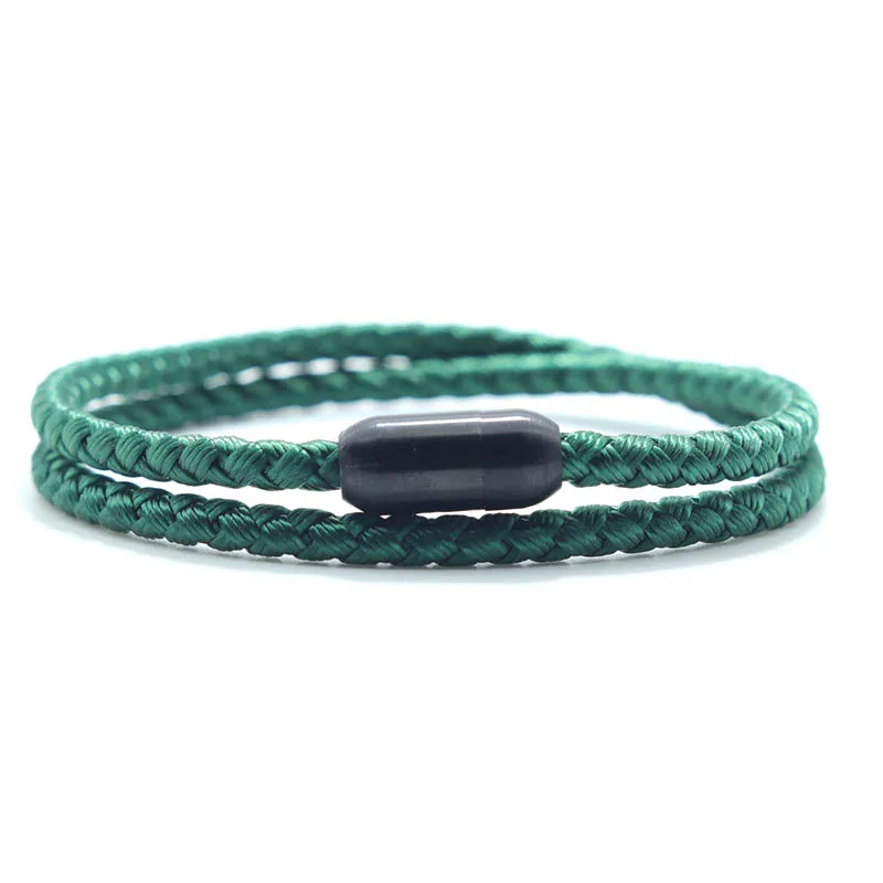Mens Fashion Rope Bracelet with Magnet Clasp