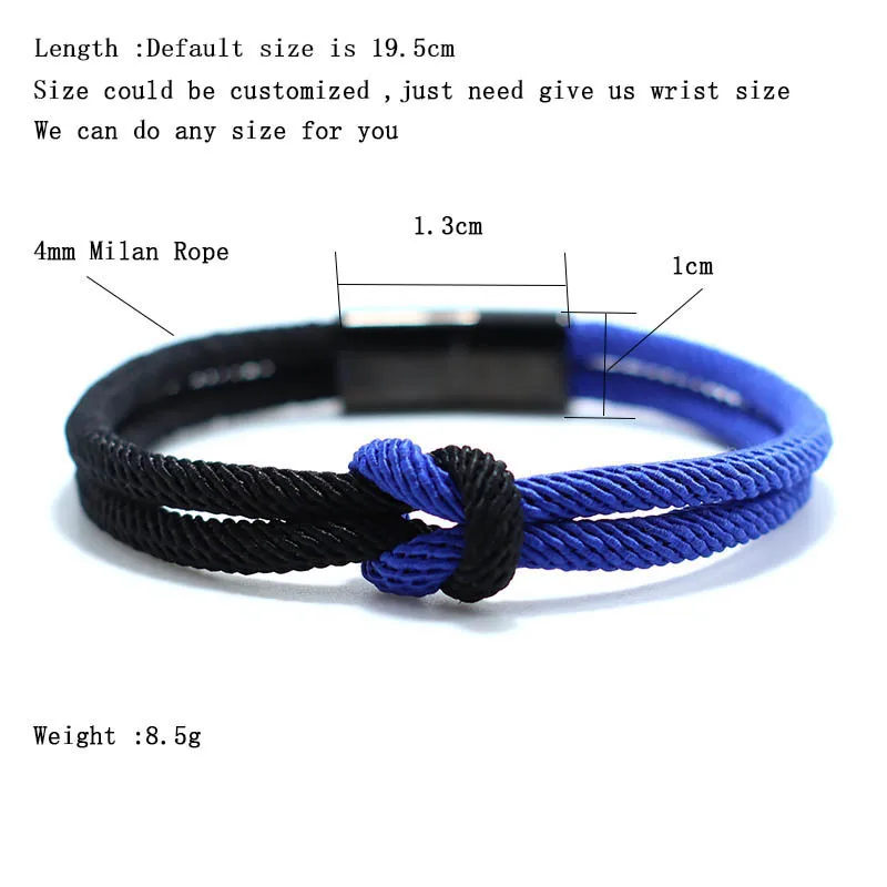 Milan Rope Knot Bracelet with Magnetic Clasp