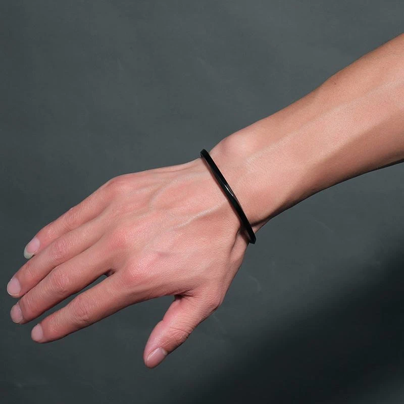 Mens Cuff Bracelet Stainless Steel Twisted Line Bangle