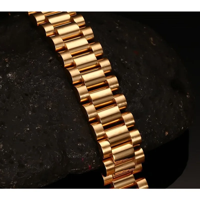 Gold/Silver Color Link Stainless Steel Chunky Chain Bracelet