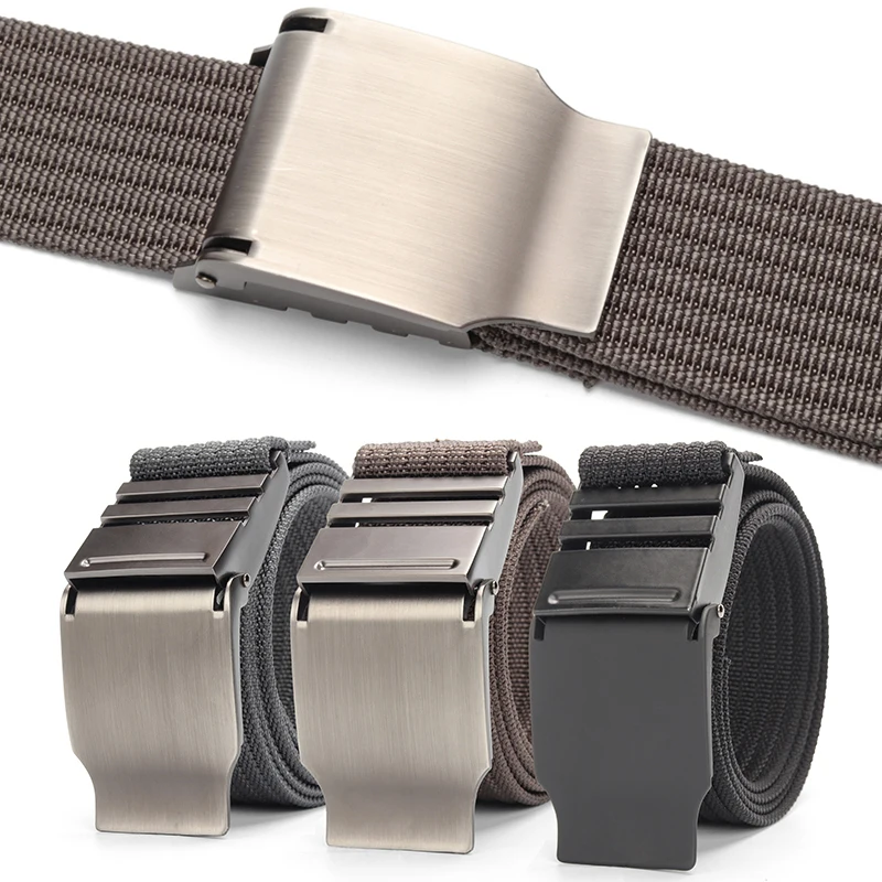 Canvas Mens Military Web Belt Casual Solid Color