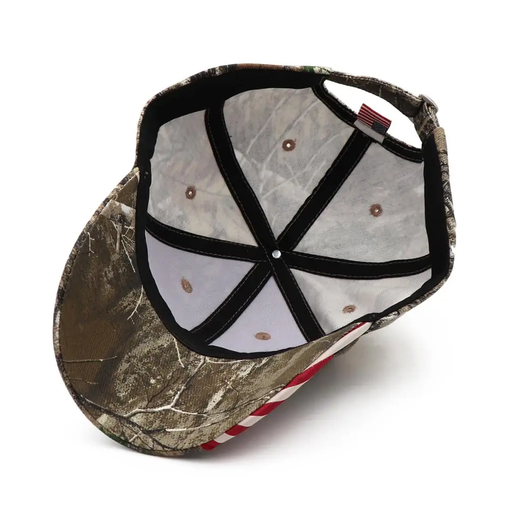 American Flag Hunting Camouflage Baseball Cap