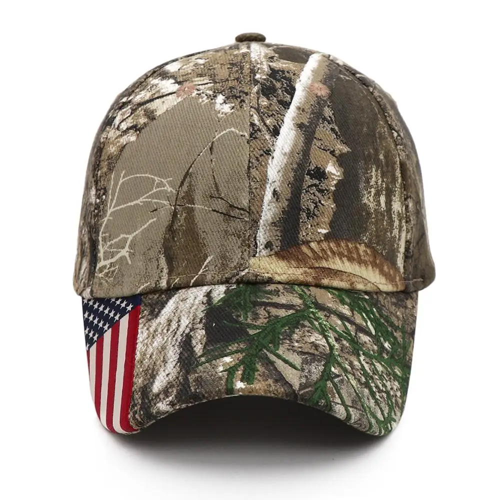 American Flag Hunting Camouflage Baseball Cap