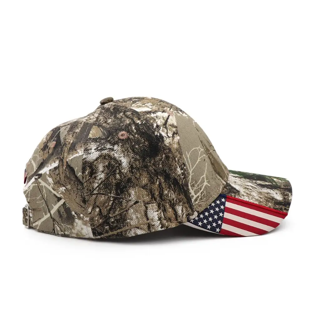 American Flag Hunting Camouflage Baseball Cap