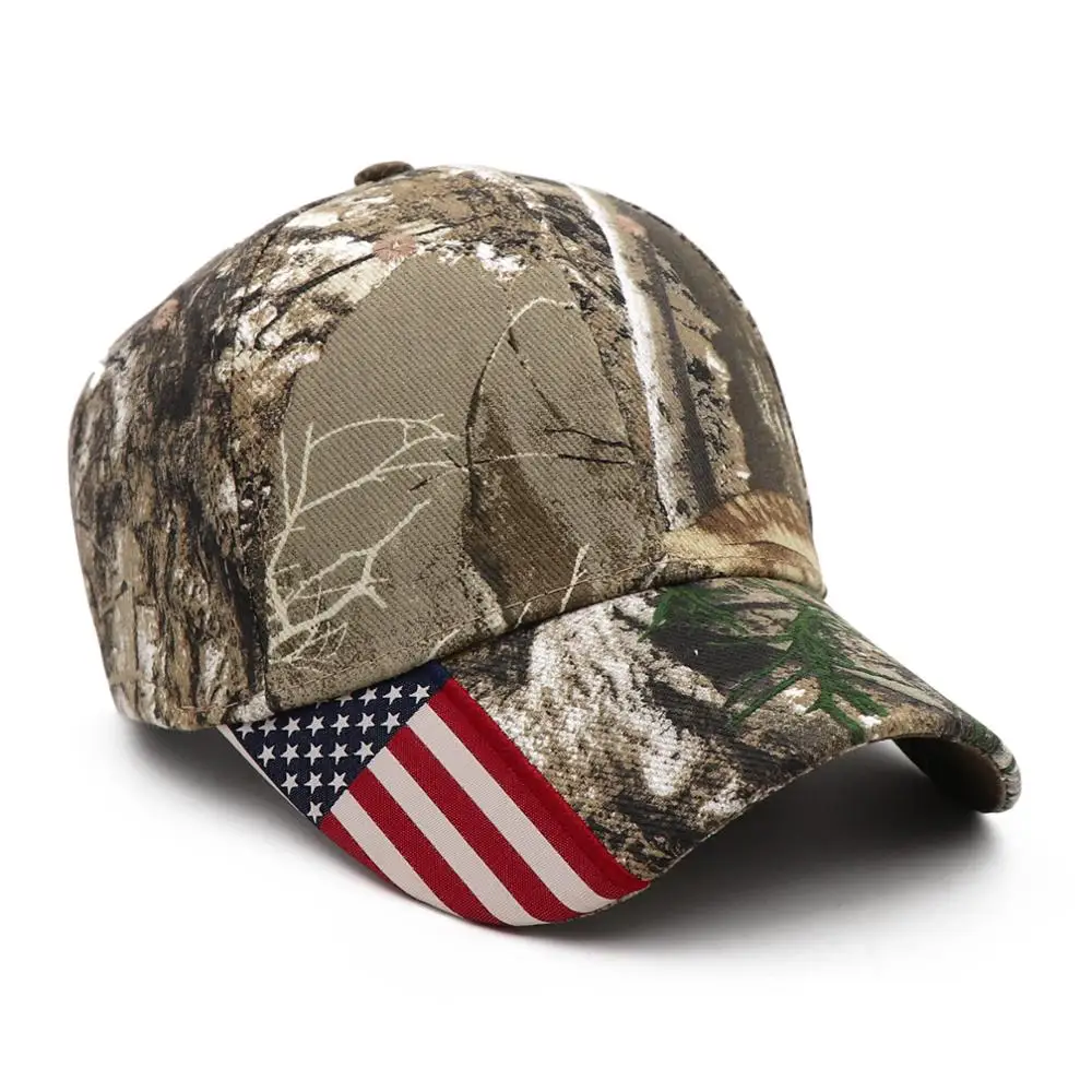 American Flag Hunting Camouflage Baseball Cap