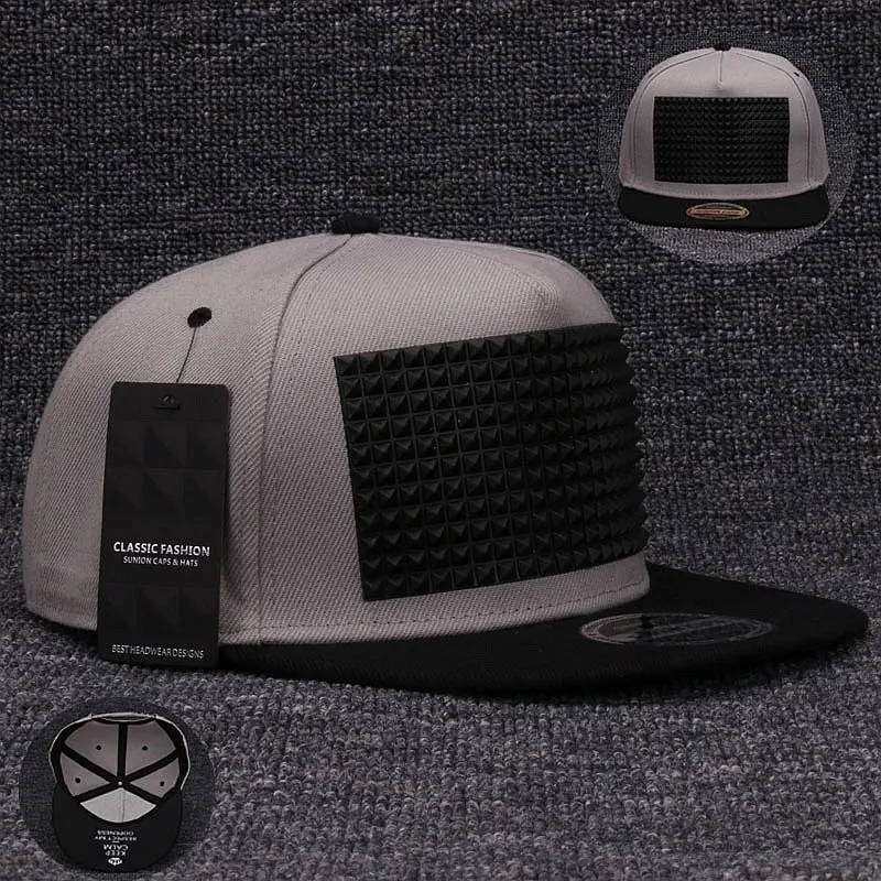 3D Snapback Cap Raised Soft Silicon Square Pyramid Flat Baseball Cap