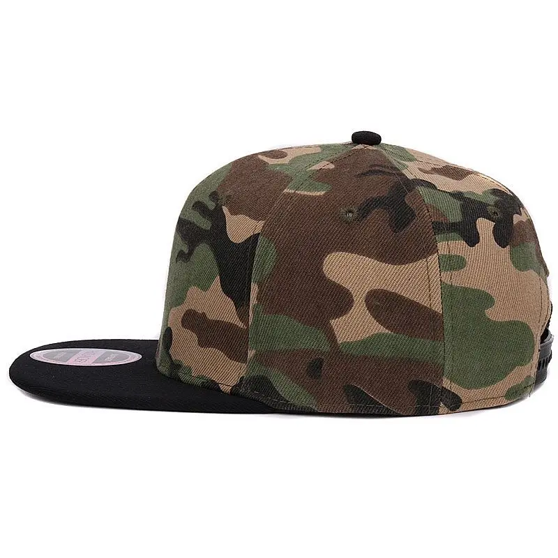 Camo Baseball Cap Camouflage Hip Hop Flat Bill Snapback Hats