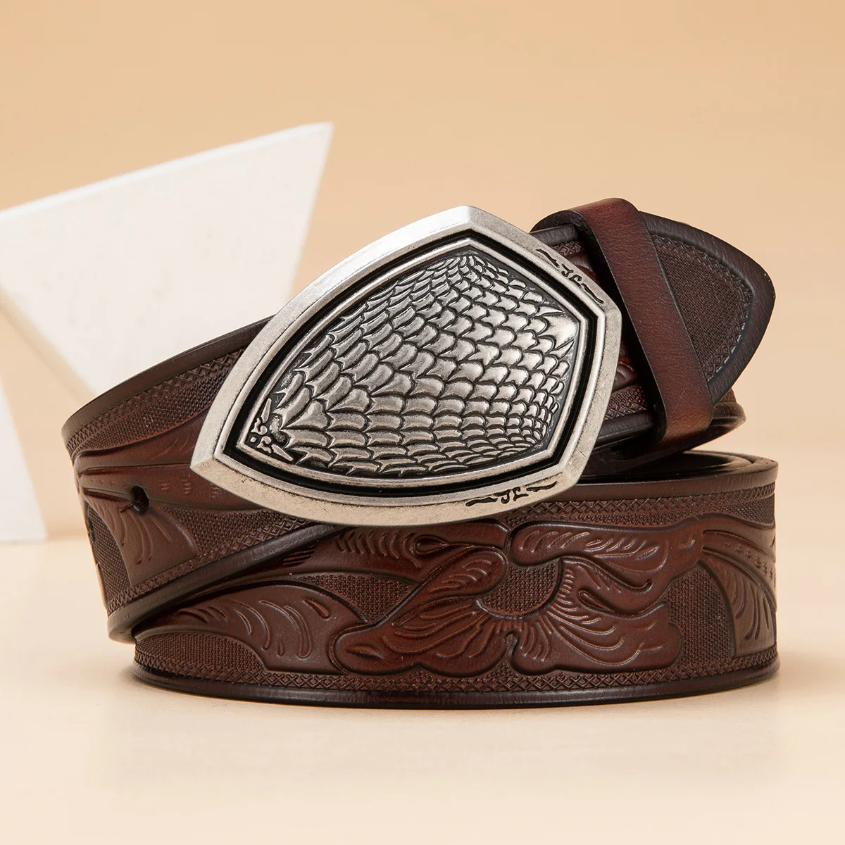 Pin Buckle Vintage DENIM Genuine Leather Belt