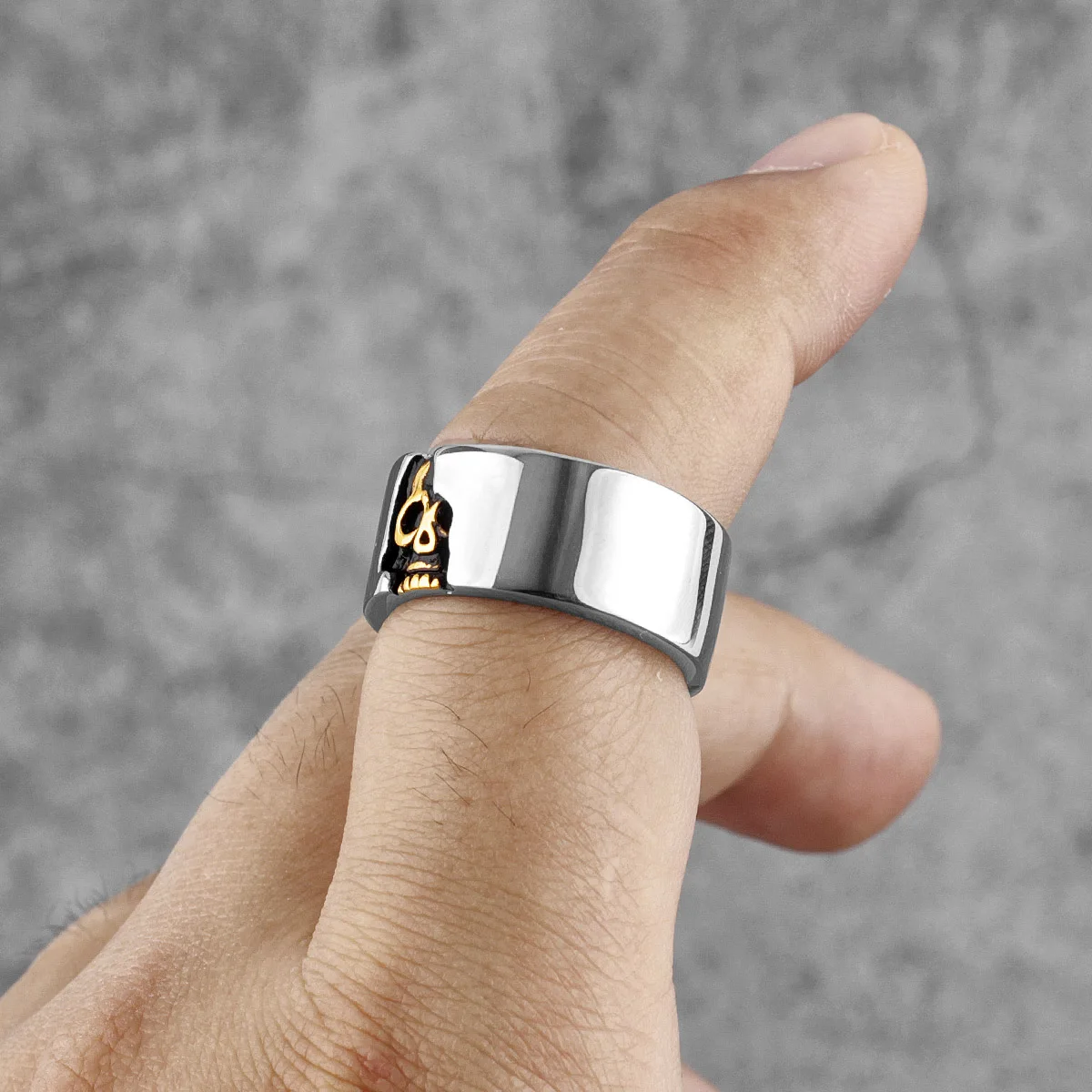 Bikers Stainless Steel Gothic Skull Ring