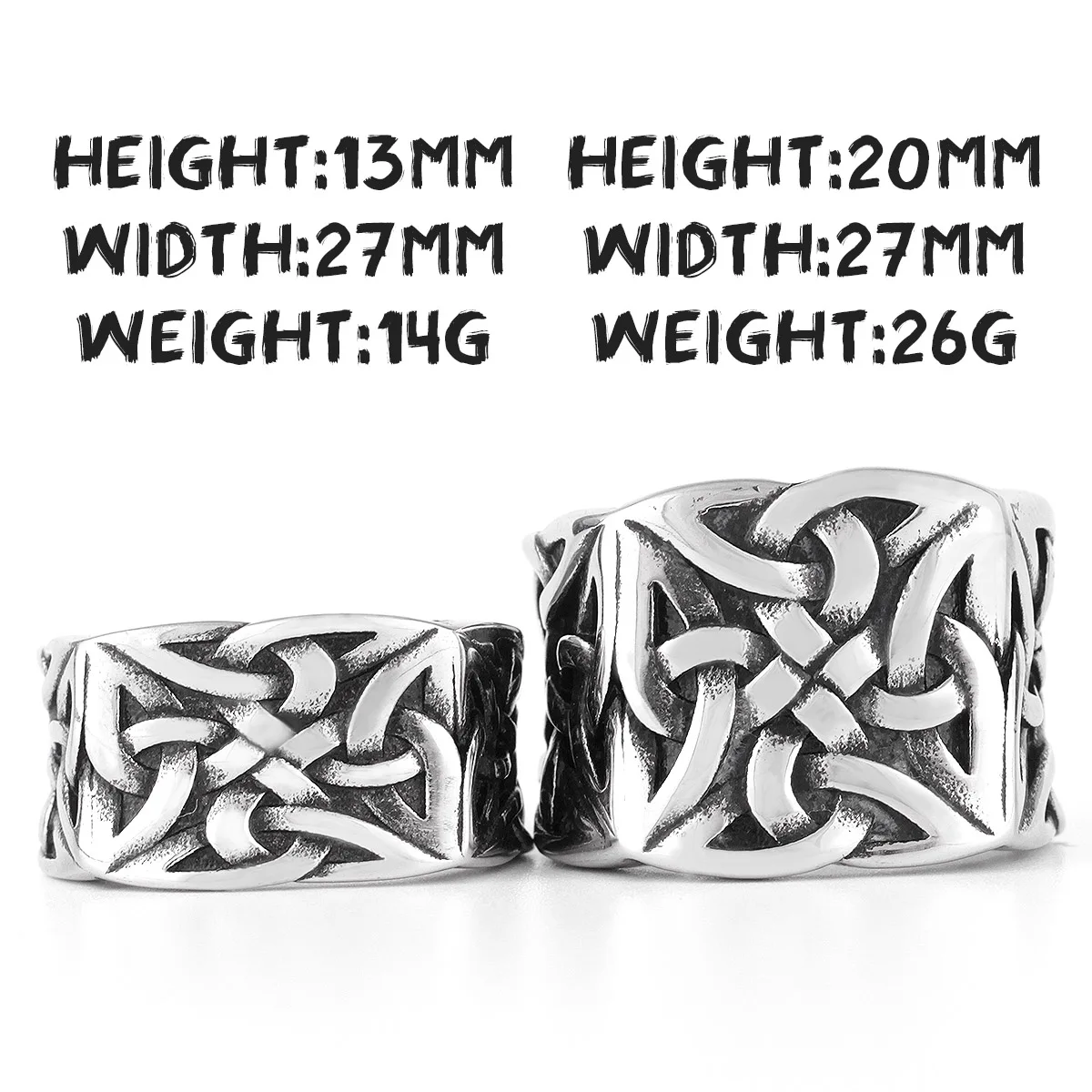 Stainless Steel Ring for Men Celtic Knot Design