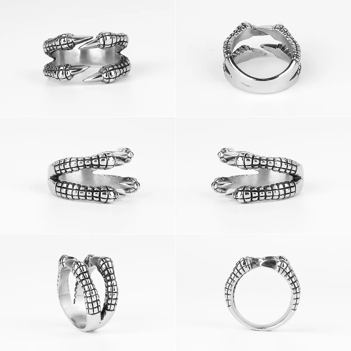 Vintage Style Dragon Claw Gothic Biker Ring