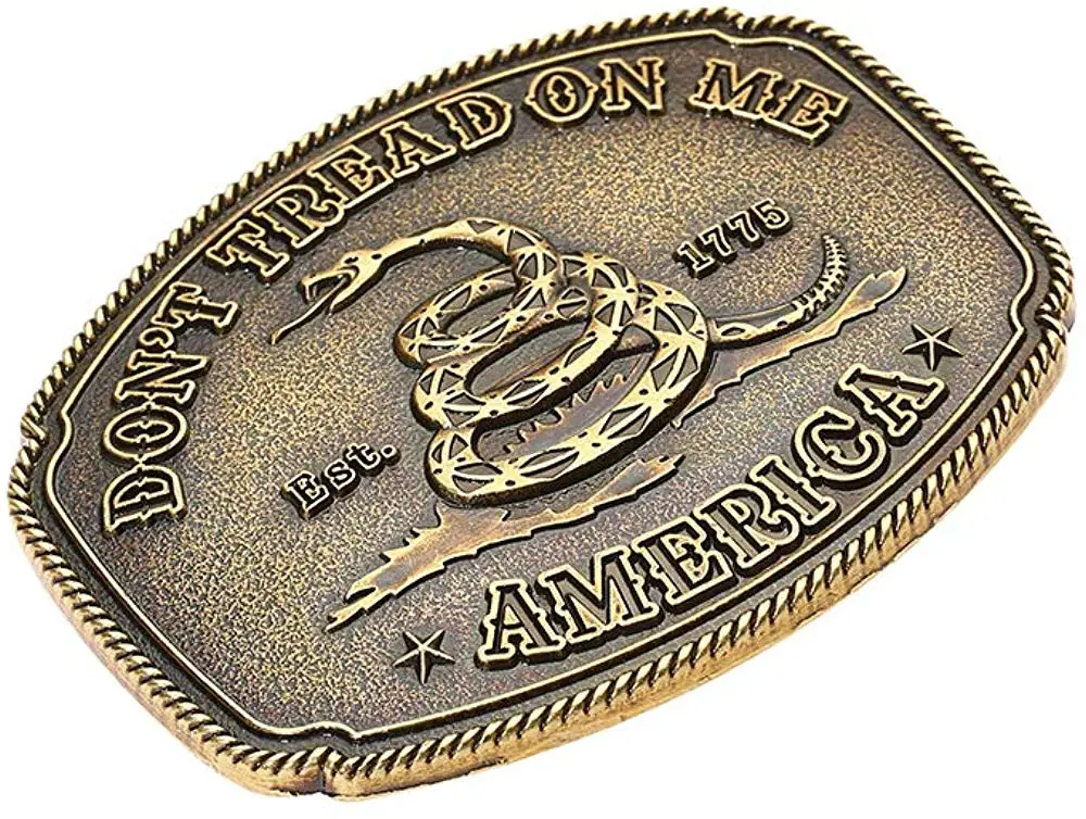 Western Cowboy Belt Buckle Snake Pattern