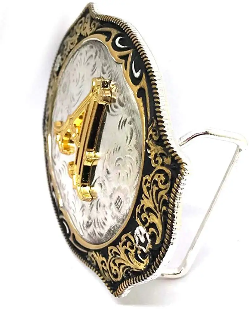 Western Belt Buckle Initial Letters ABCDMRJ To Z Cowboy