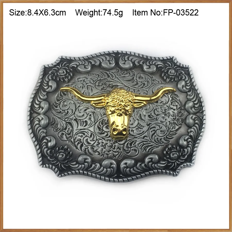 Retro Western Bull Head Jeans Belt Buckle