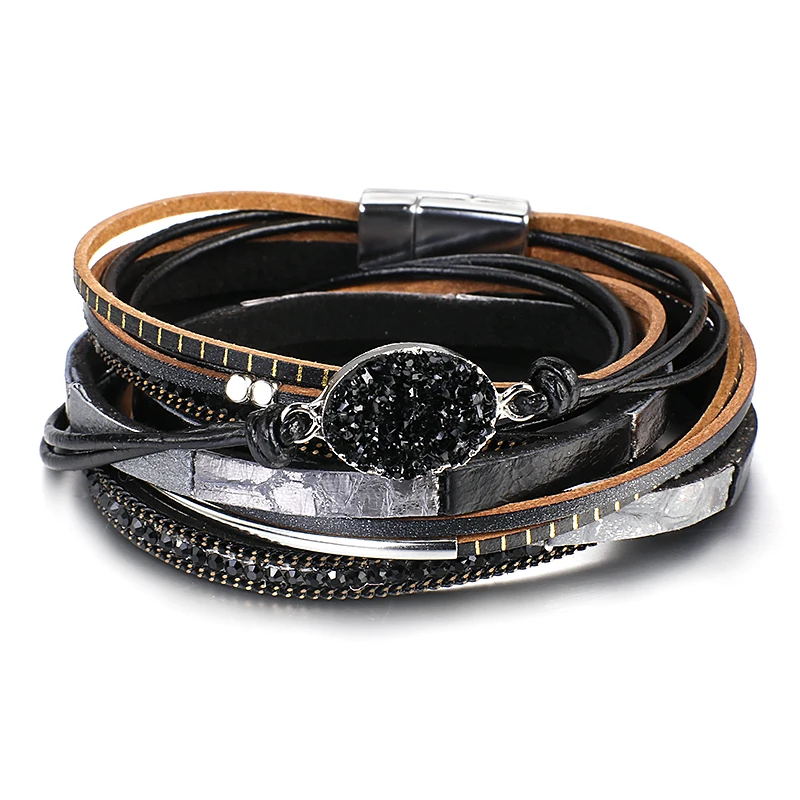 Crystal Multilayer Bohemian Wrap Bracelets