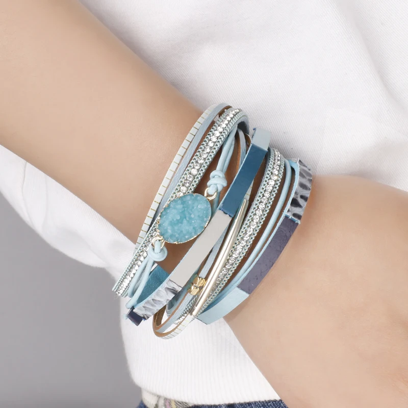 Crystal Multilayer Bohemian Wrap Bracelets