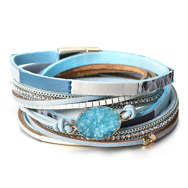 Crystal Multilayer Bohemian Wrap Bracelets
