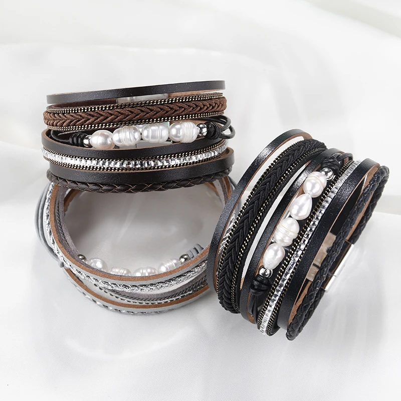 Natural Pearl Multilayer Bohemian Wrap Bracelets