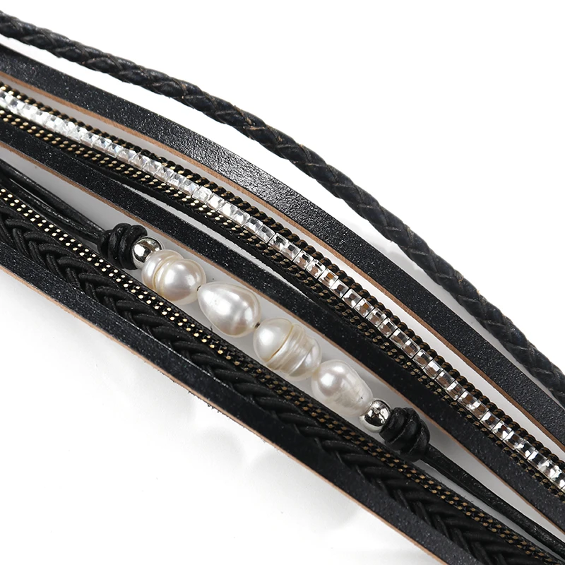 Natural Pearl Multilayer Bohemian Wrap Bracelets