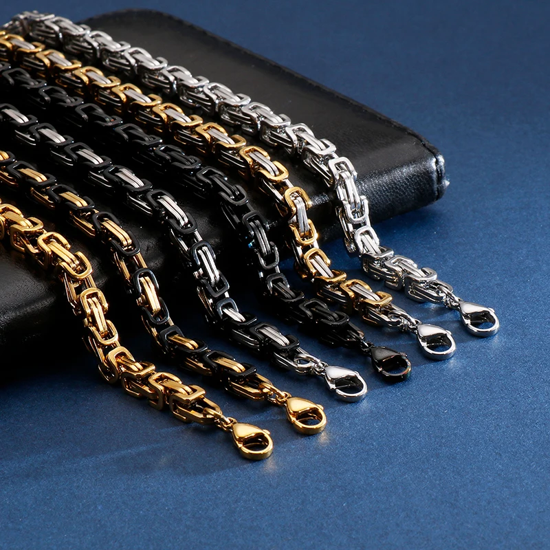 Byzantine Chain Link Bracelet for Men 16-24cm