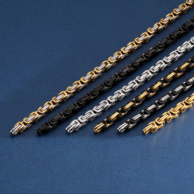Byzantine Chain Link Bracelet for Men 16-24cm
