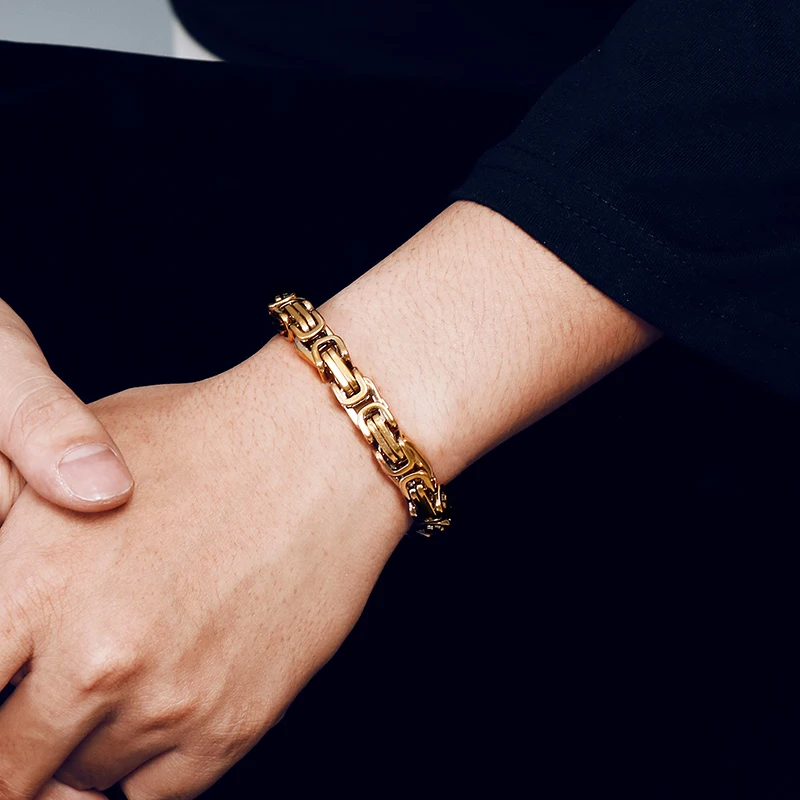 Byzantine Chain Link Bracelet for Men 16-24cm