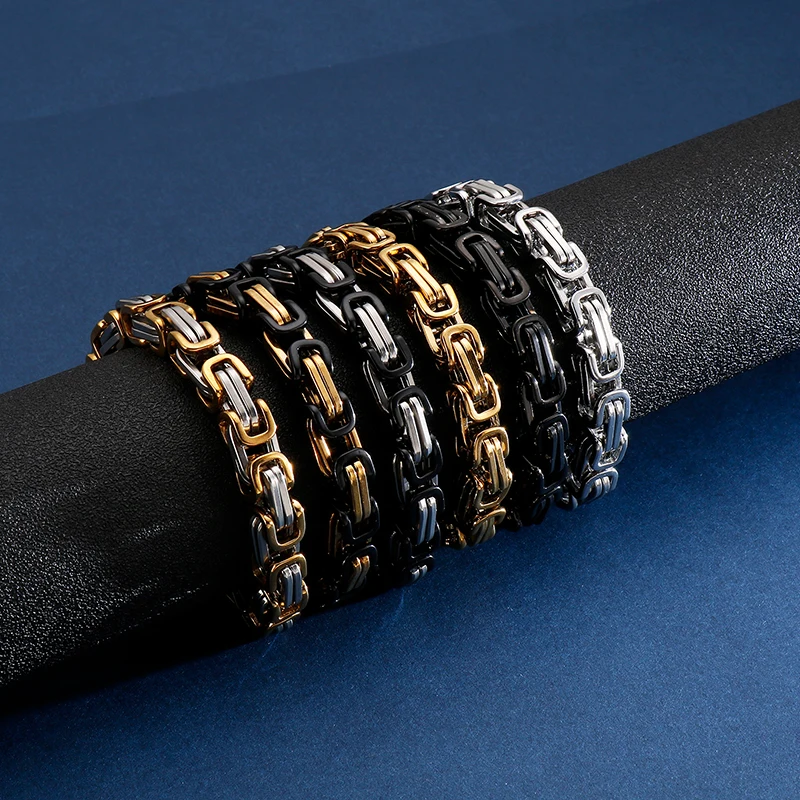 Byzantine Chain Link Bracelet for Men 16-24cm