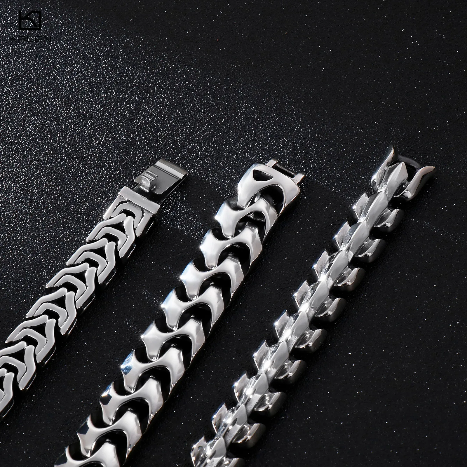 Mens Stainless Steel Arrow Shaped Chain Bracelets