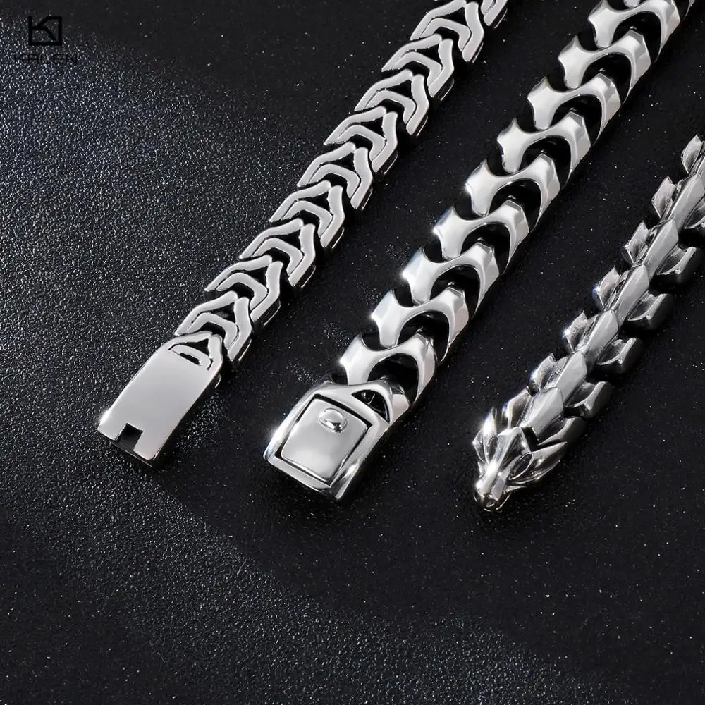 Mens Stainless Steel Arrow Shaped Chain Bracelets