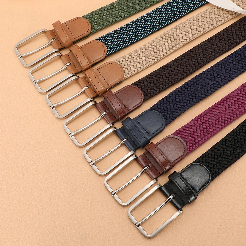 Women Casual Knitting Belt Stretch Woven Belt