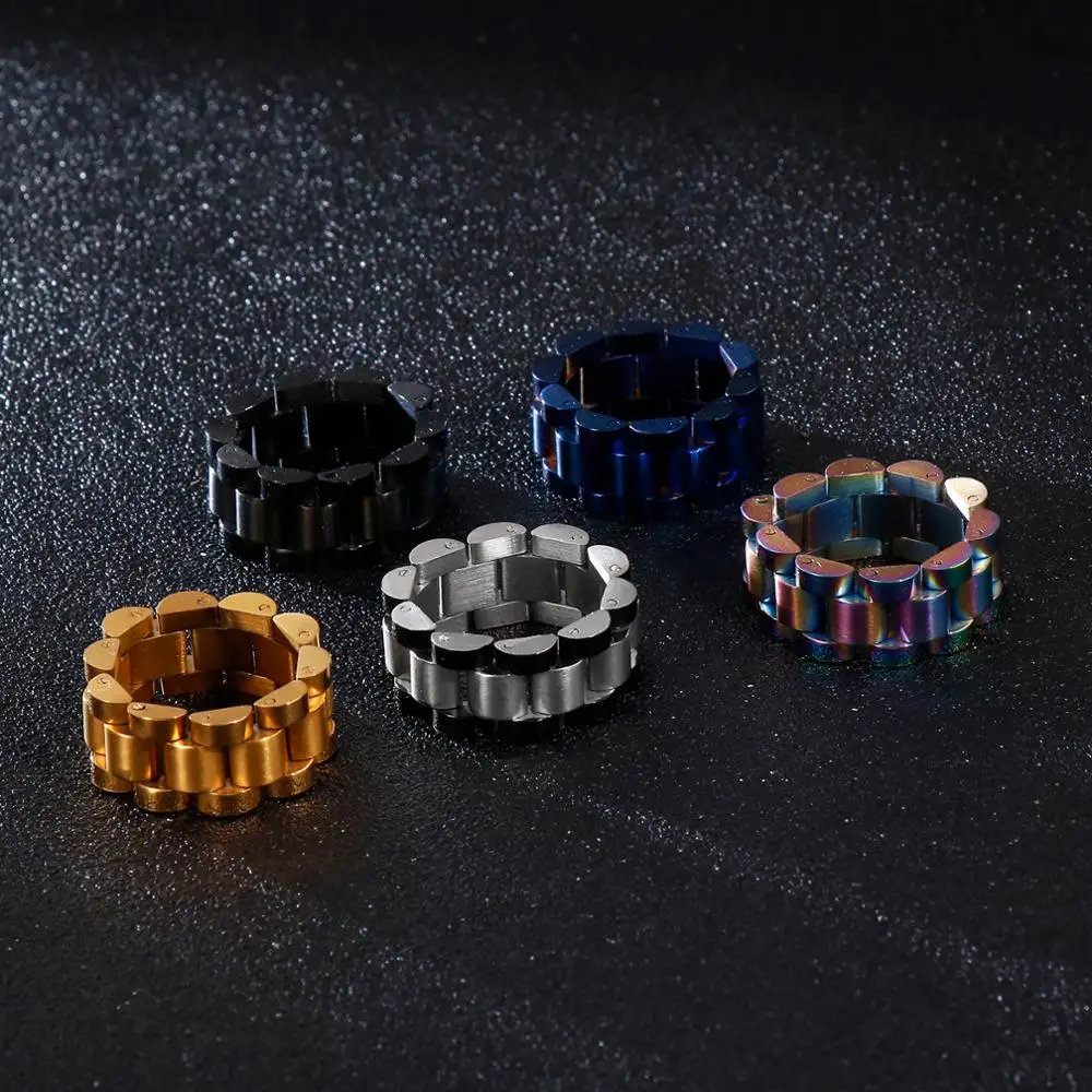 Stainless Steel Watch Band Style Link Chain Rings