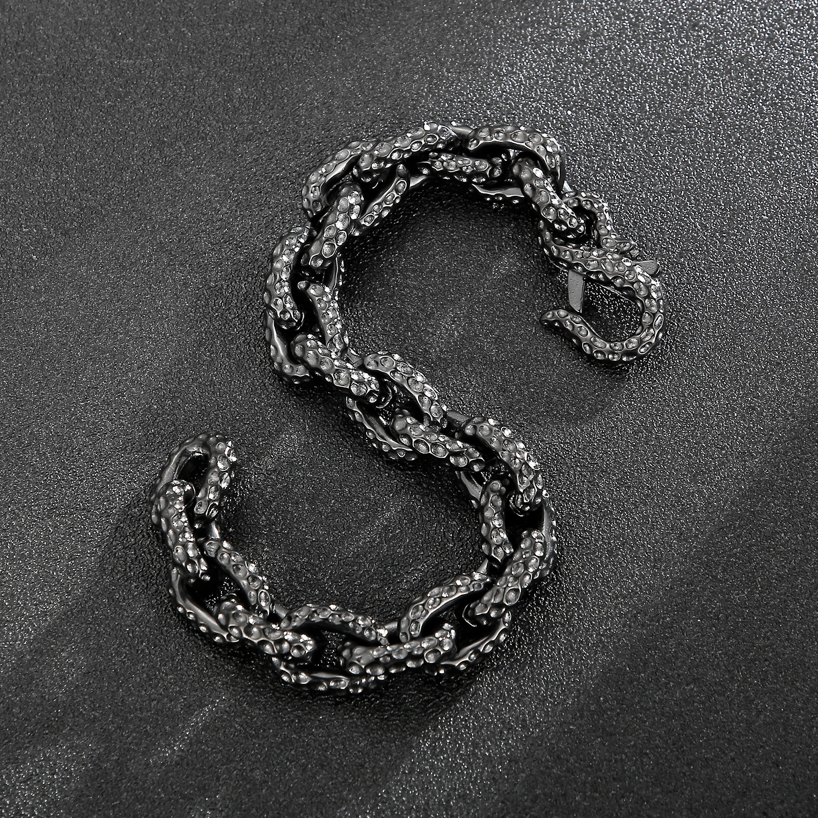 Curb Thick Round Link Chain Vintage Bracelet