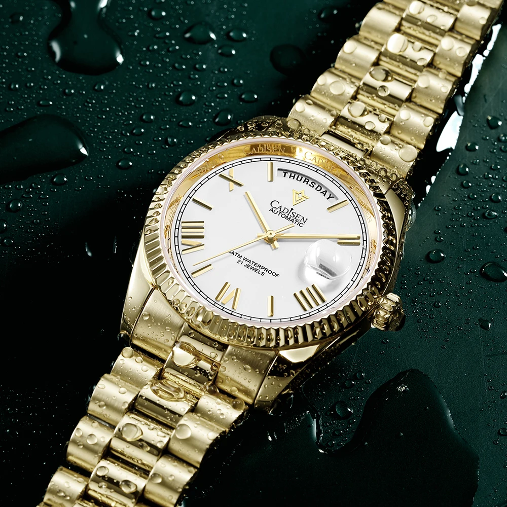 Mechanical Stainless Steel MIYOTA8285 Cadisen Watch