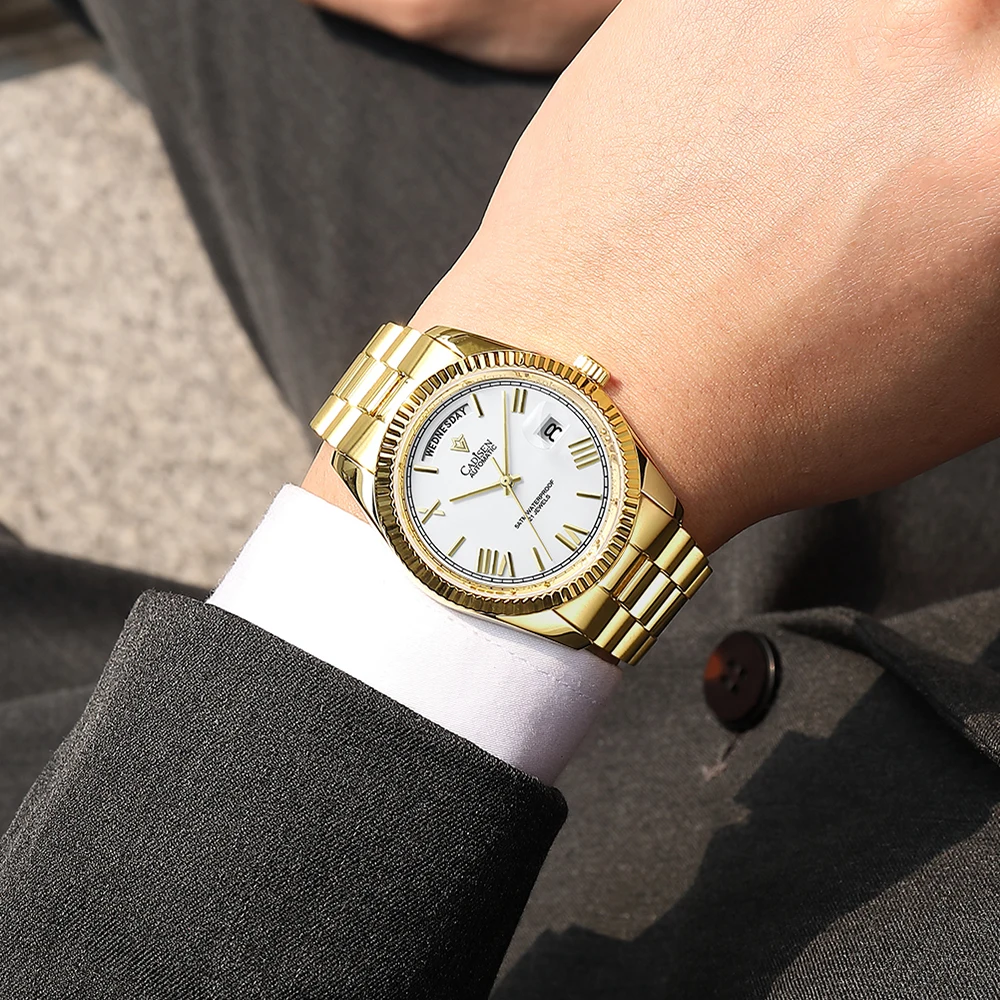 Mechanical Stainless Steel MIYOTA8285 Cadisen Watch