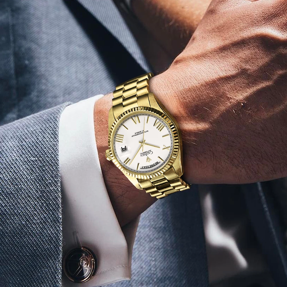 Mechanical Stainless Steel MIYOTA8285 Cadisen Watch