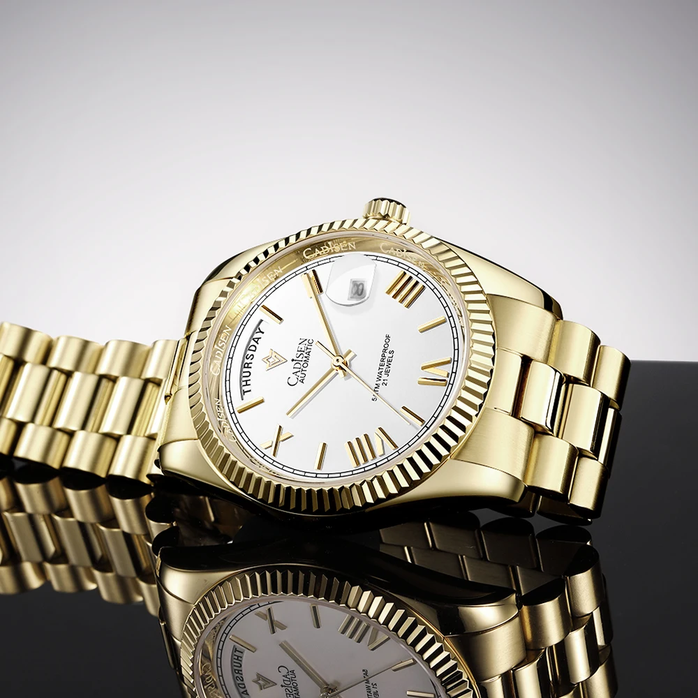 Mechanical Stainless Steel MIYOTA8285 Cadisen Watch
