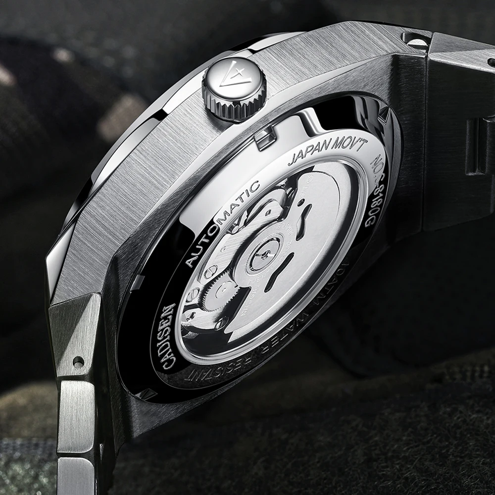 CADISEN Mens 42mm Octagon Automatic Watches