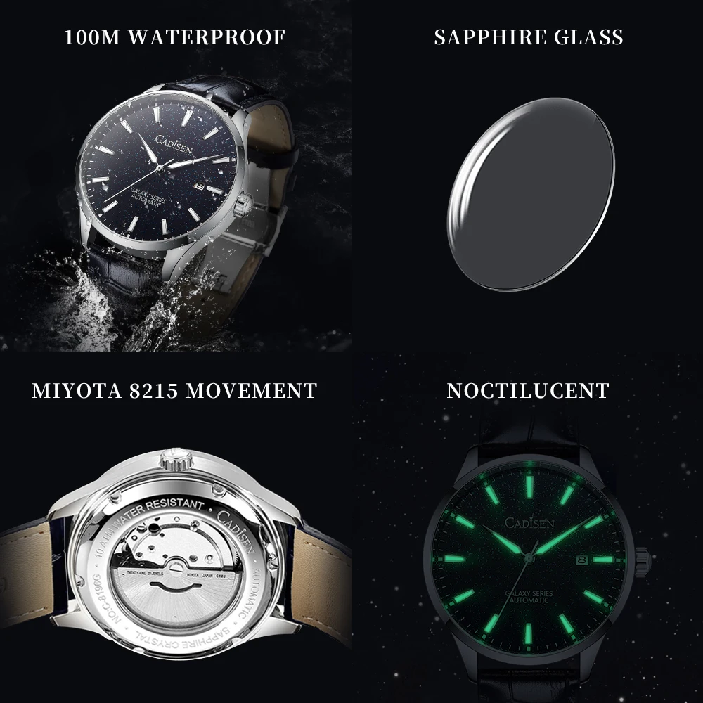 100M Waterproof MIYOTA 8215 Mechanical Watch