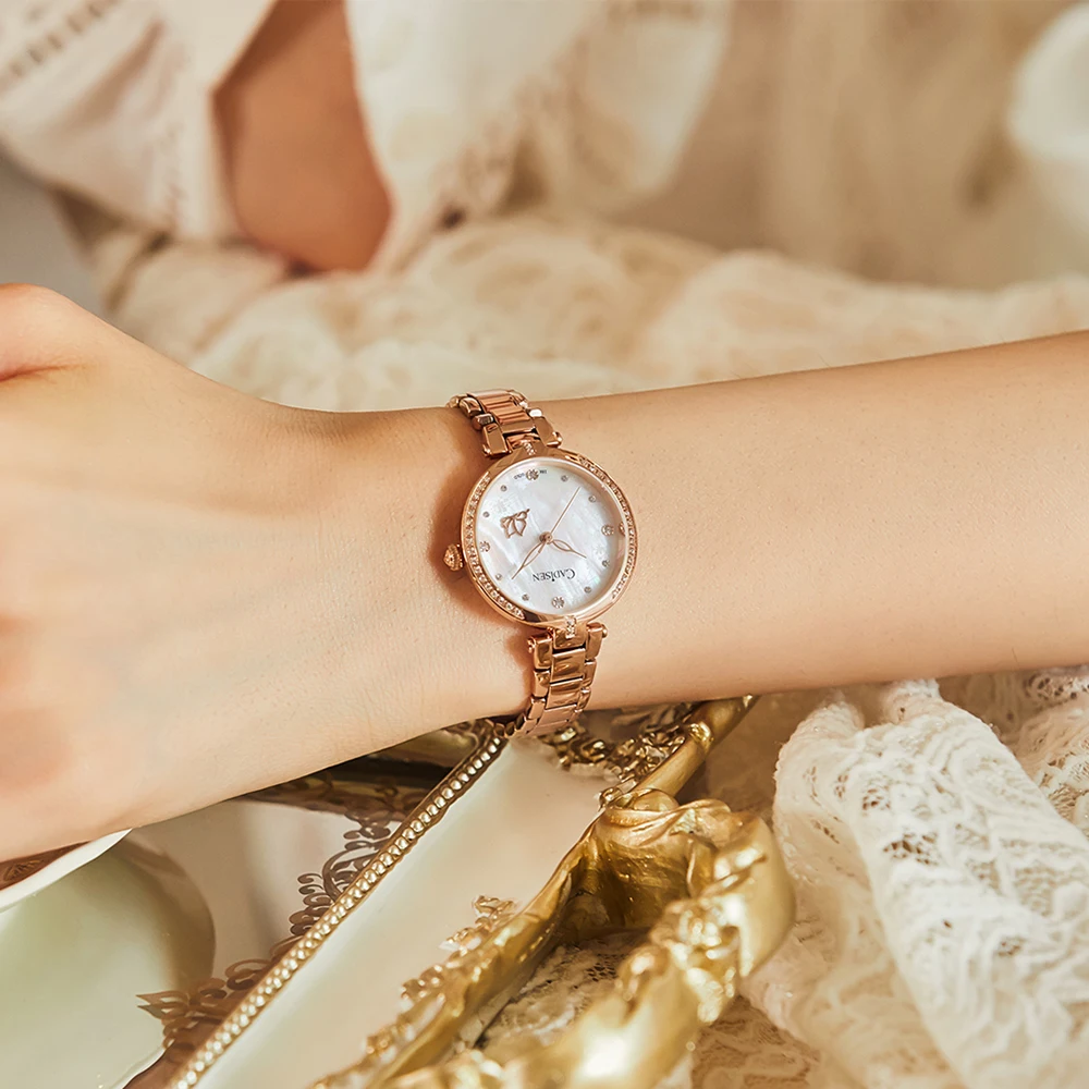 18K GOLD Watch for Women Japanese Quartz Movement