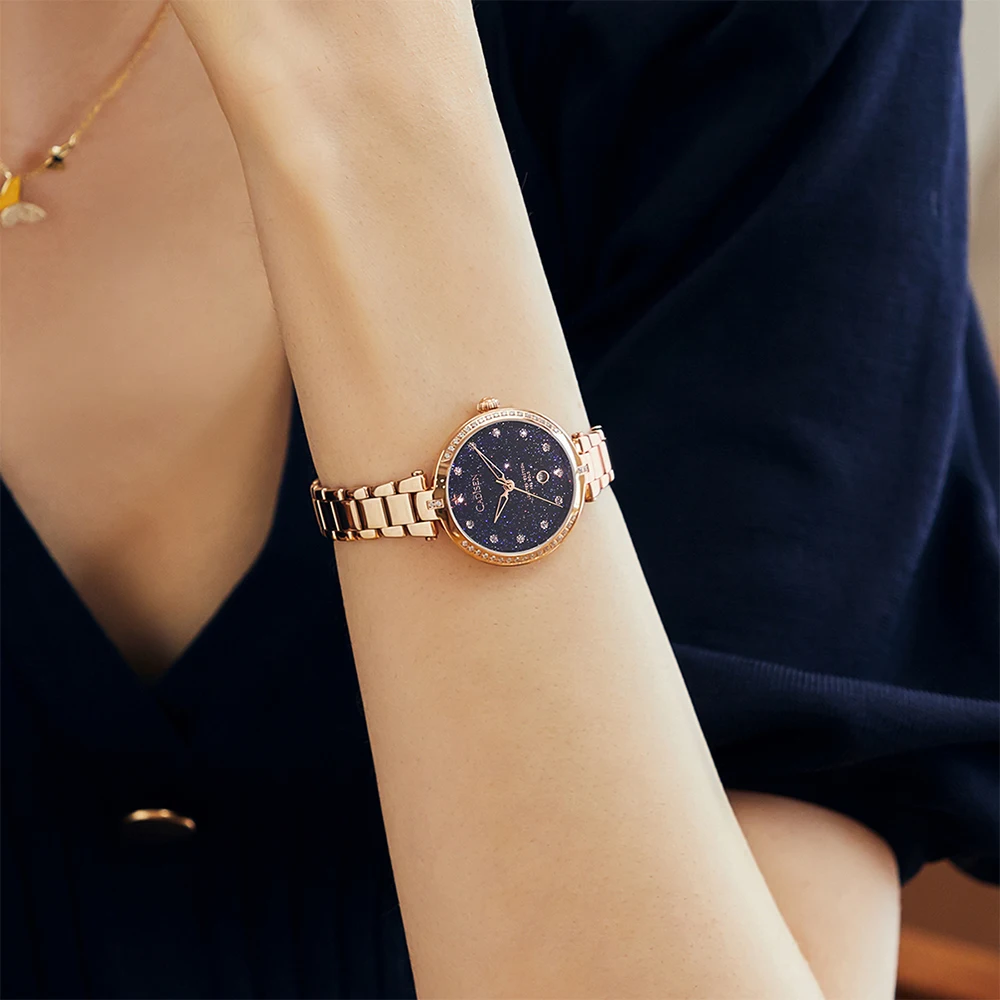 18K GOLD Watch Luxury Diamonds Japan Movement